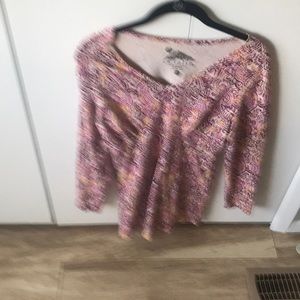 100% cotton 3/4 sleeve length tunic top. Paisley print. Good condition.